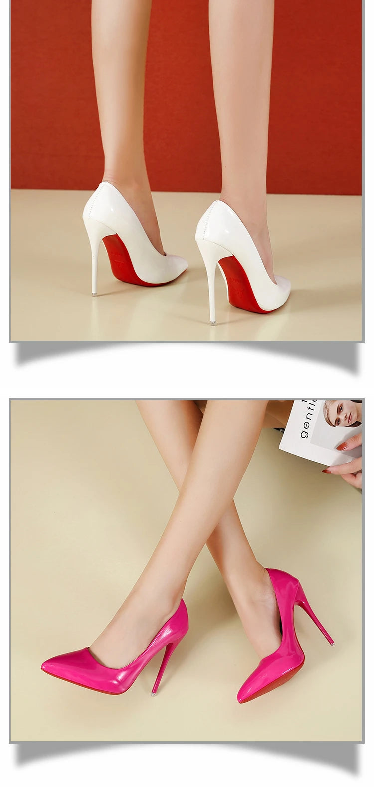 Chaussures à talons hauts cuir verni coloré