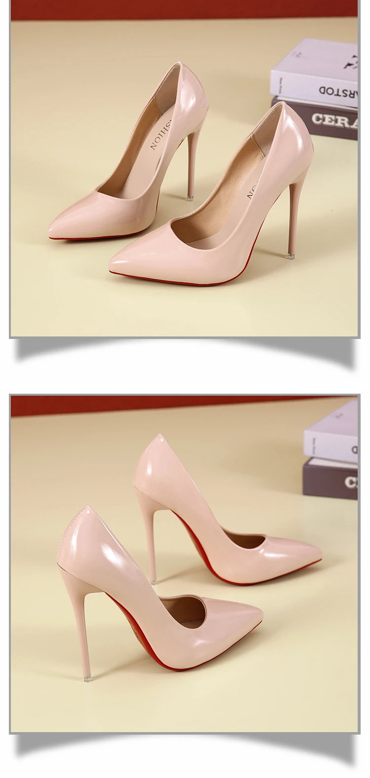 Chaussures à talons hauts cuir verni coloré