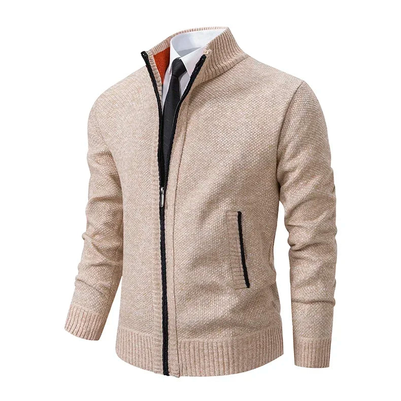 Cardigan zippé avec poche confortable et stylé du M au 4XL MAEJORKEN