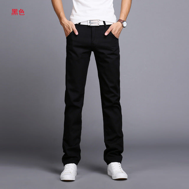 Pantalons droits élastiques classiques