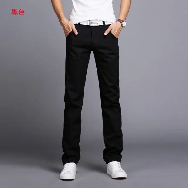 Pantalons droits élastiques classiques
