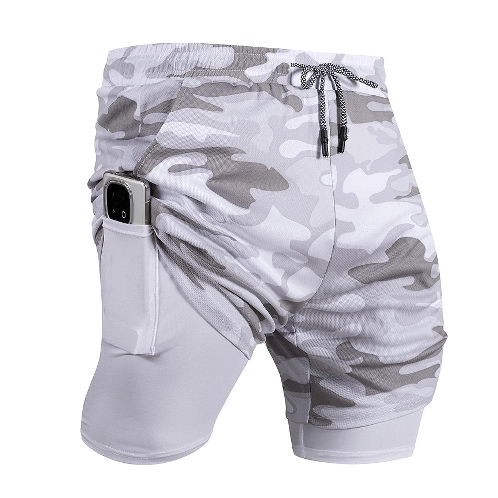 Short de sport 2 en 1 avec poche intégrée séchage rapide MAEJORKEN