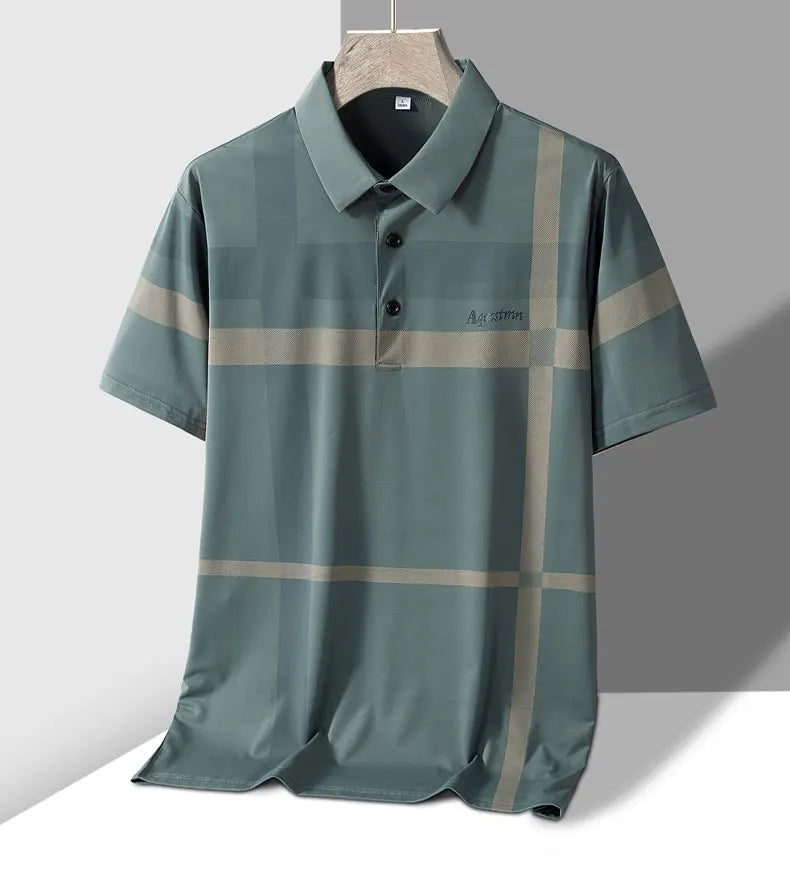Polo homme rayé Design col rabattu M-4XL MAEJORKEN