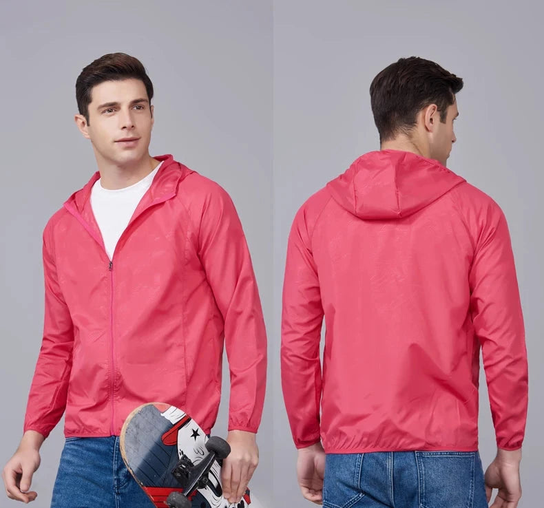 LNGXO hommes femmes vestes de randonnée imperméables Protection solaire coupe-vent Camping escalade manteau de pluie en plein air unisexe vêtements portables MAEJORKEN
