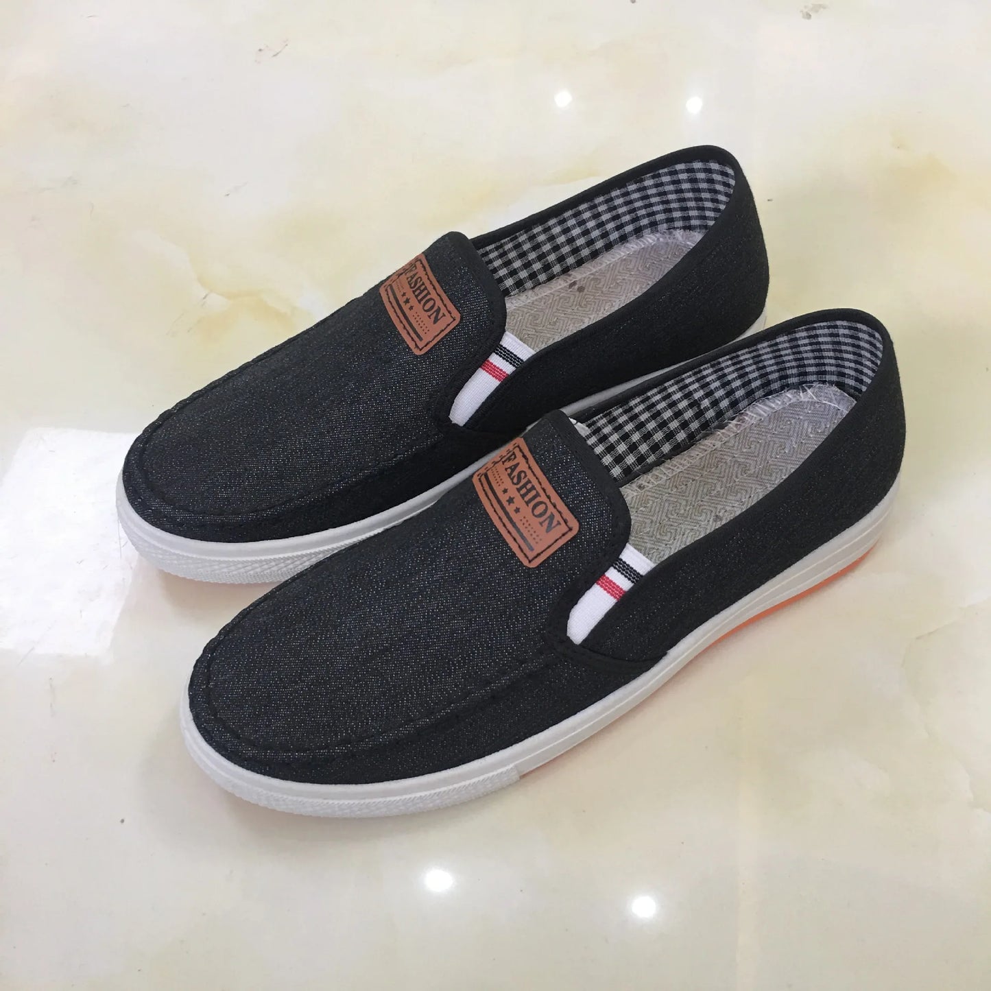 Chaussures décontractées sans lacet toile mocassins du 39 au 44