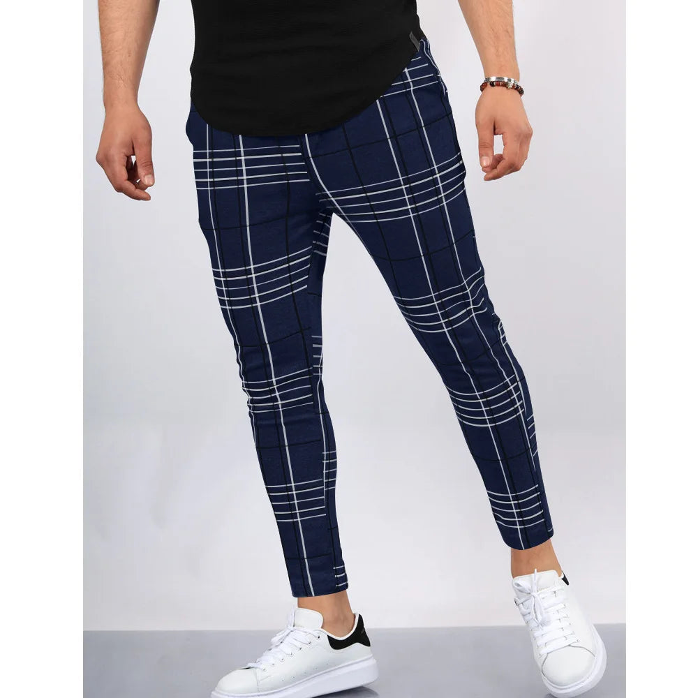Pantalon habillé décontracté à carreaux MAEJORKEN