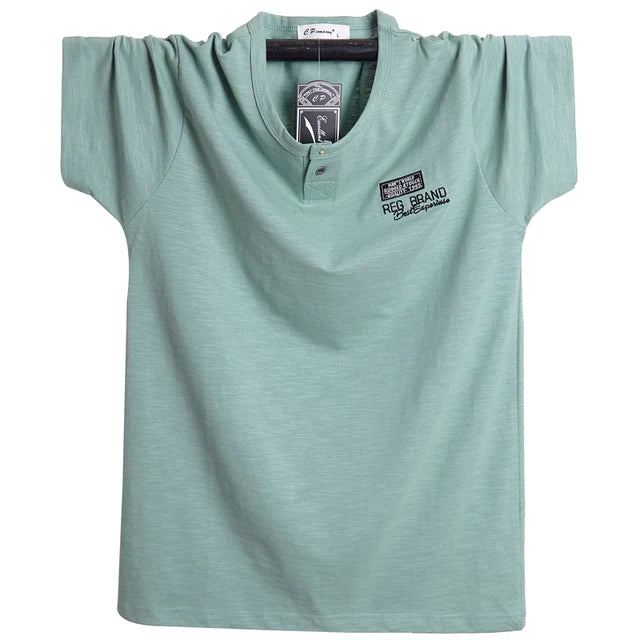 T-shirt à manches courtes, en coton, grandes tailles L-6XL