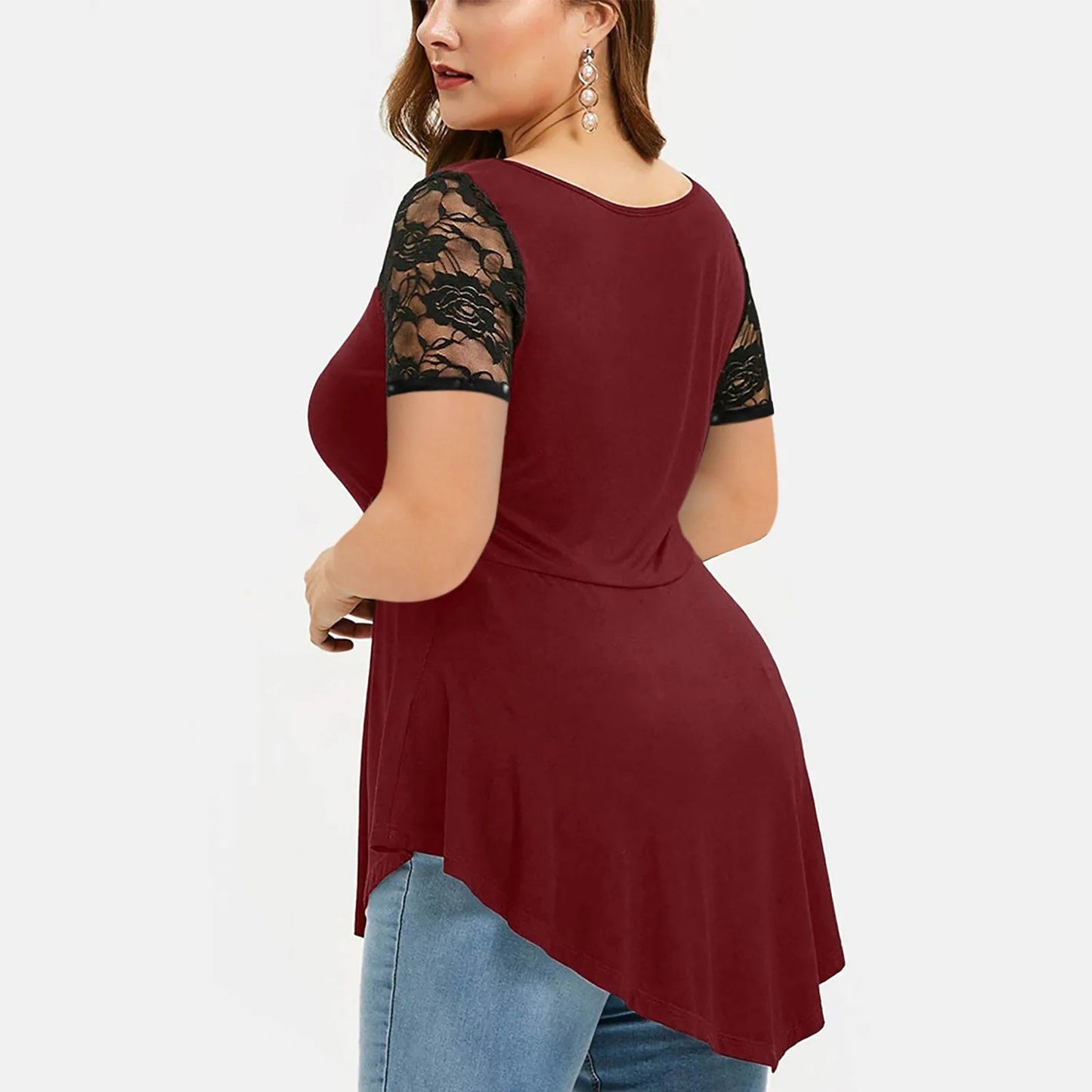 T-shirt à manches courtes en dentelle MAEJORKEN