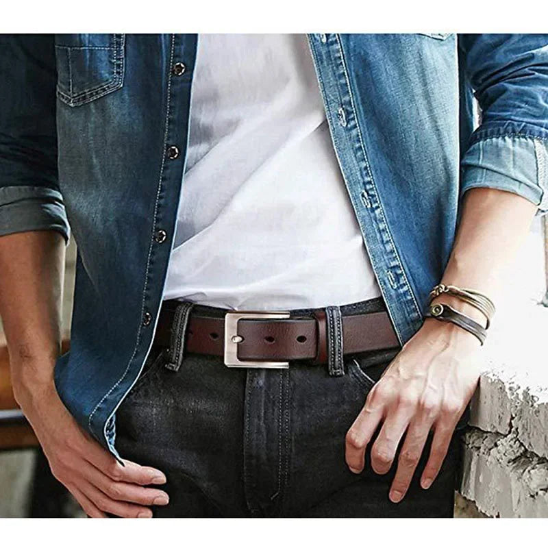 Ceinture en cuir véritable grande taille