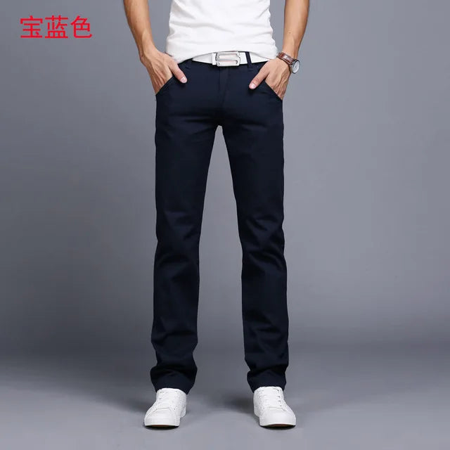 Pantalons droits élastiques classiques