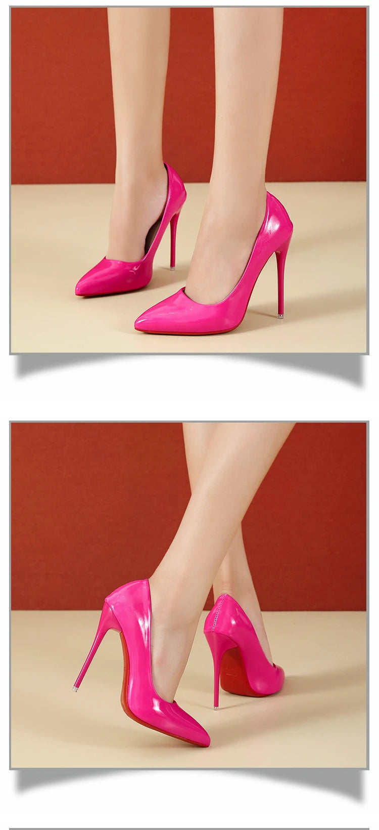 Chaussures à talons hauts cuir verni coloré