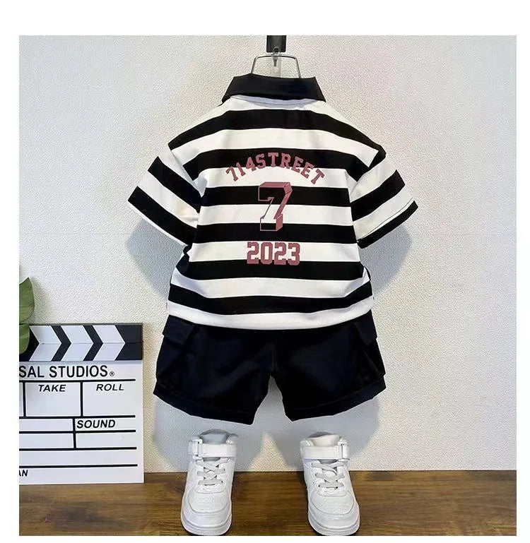Ensemble polo manches courtes et short garçon du 2 ans au 9 ans
