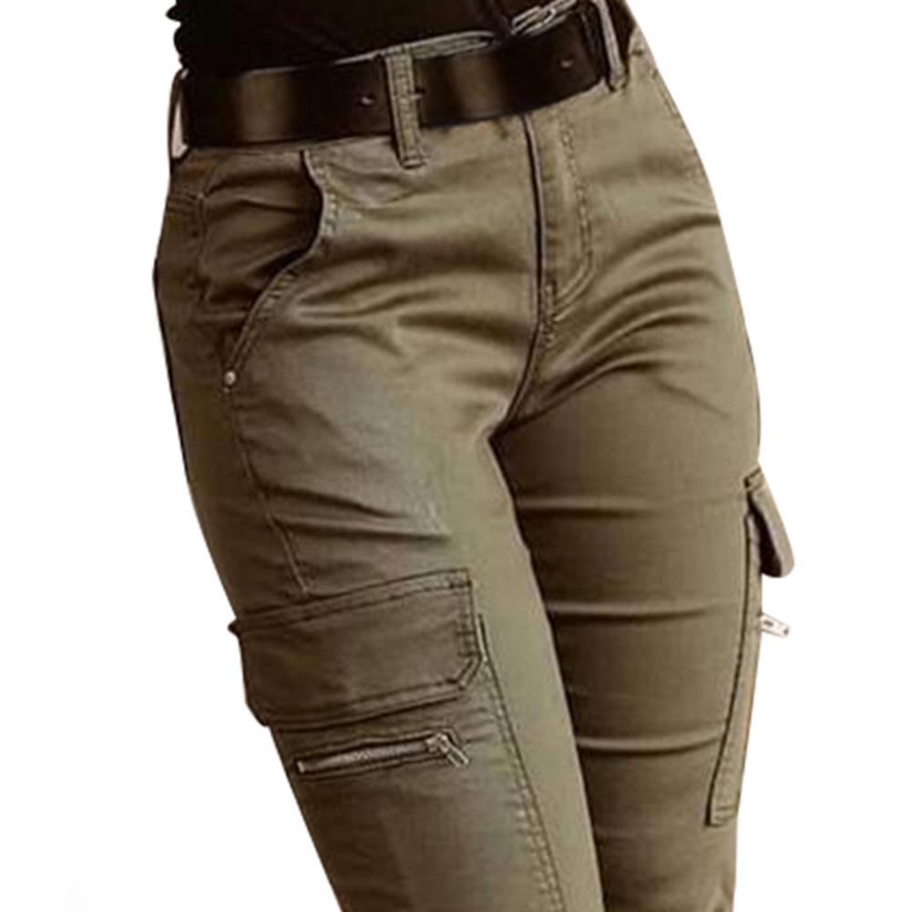 Pantalon Cargo, taille basse, couleur unie, noué à la cheville, Slim MAEJORKEN