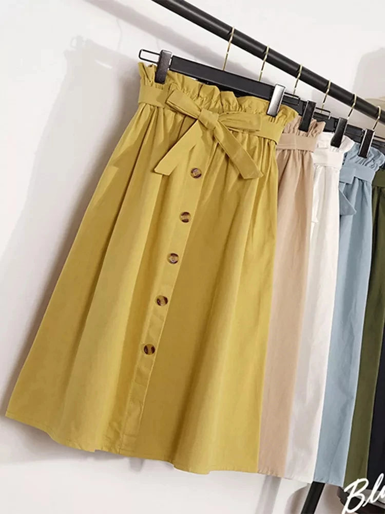 Jupe longue taille haute plissé MAEJORKEN