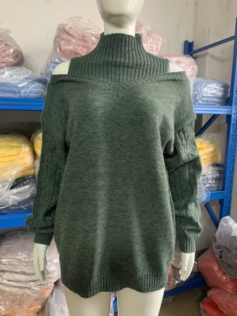 Pull semi - col roulé pour femme MAEJORKEN