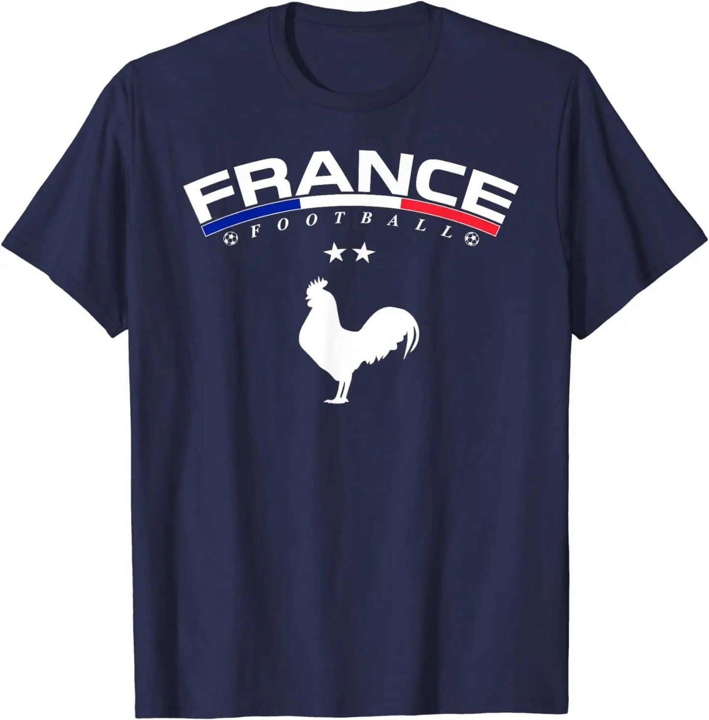 T-Shirt en Coton de l'Équipe de Football de France du S au 6XL MAEJORKEN