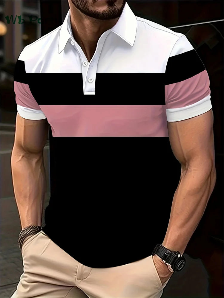Polo classique à col boutonné pour hommes