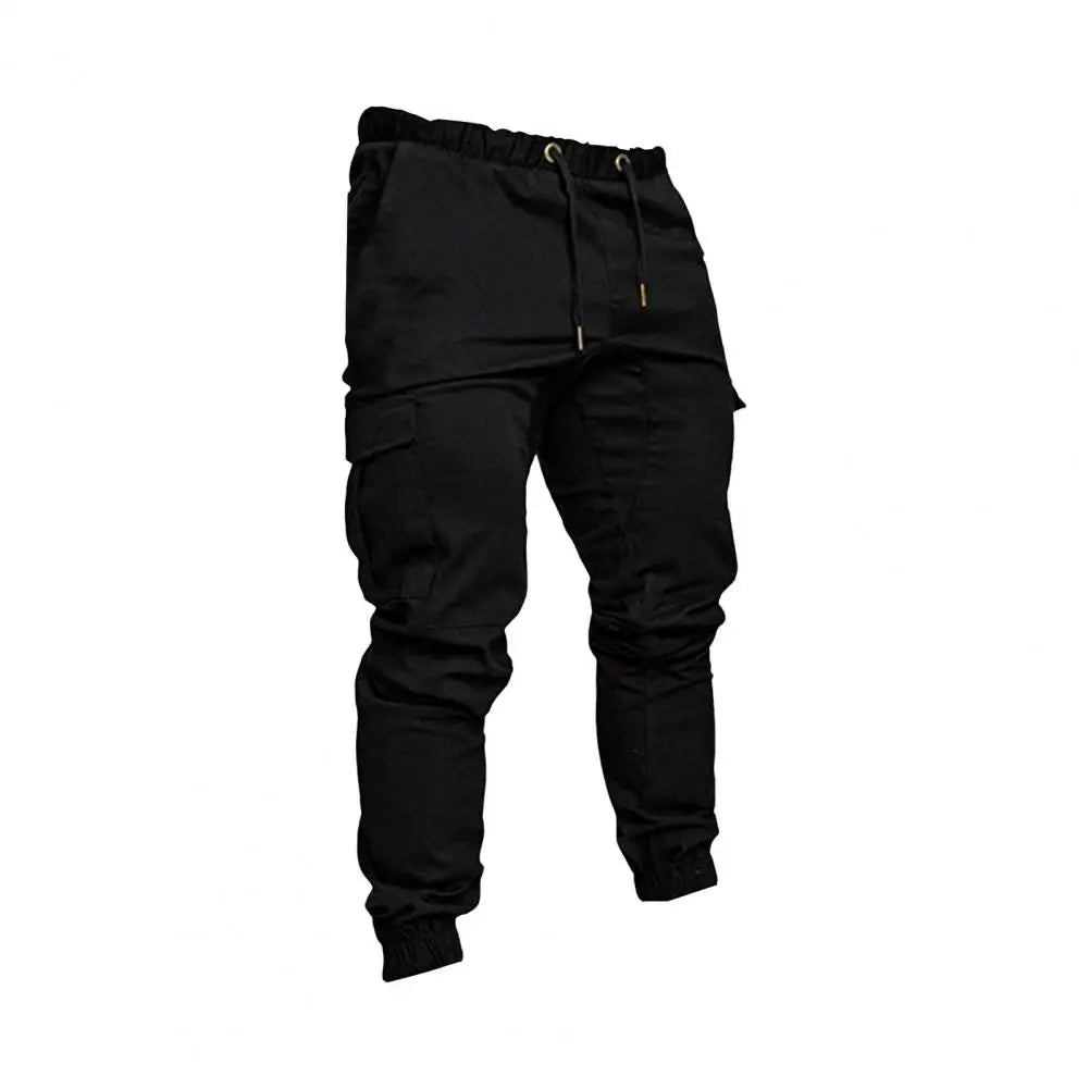 Pantalon Cargo en coton avec cordon de serrage à la taille, multi poches MAEJORKEN