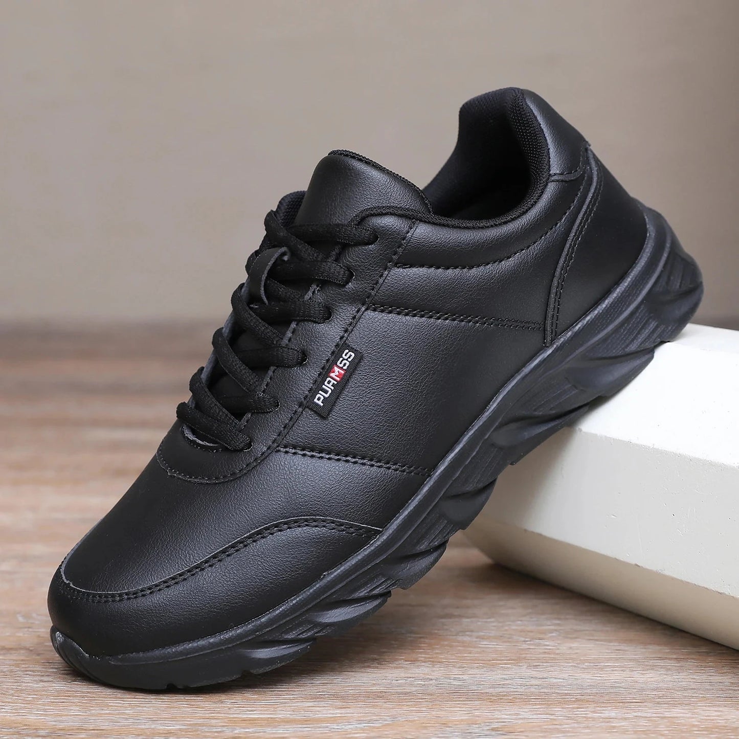Hommes chaussures mocassins souples chaussures décontractées confortables pour hommes solide noir blanc marche hommes baskets chaussures grande taille 39-46 MAEJORKEN