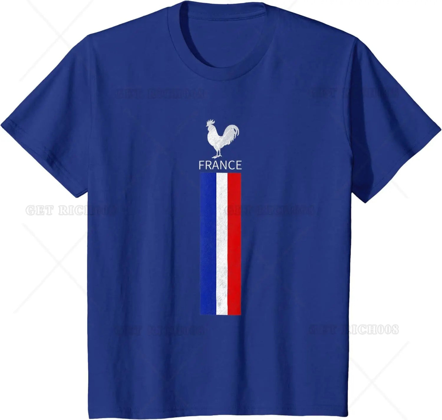 T-Shirt en Coton de l'Équipe de Football de France du S au 6XL MAEJORKEN