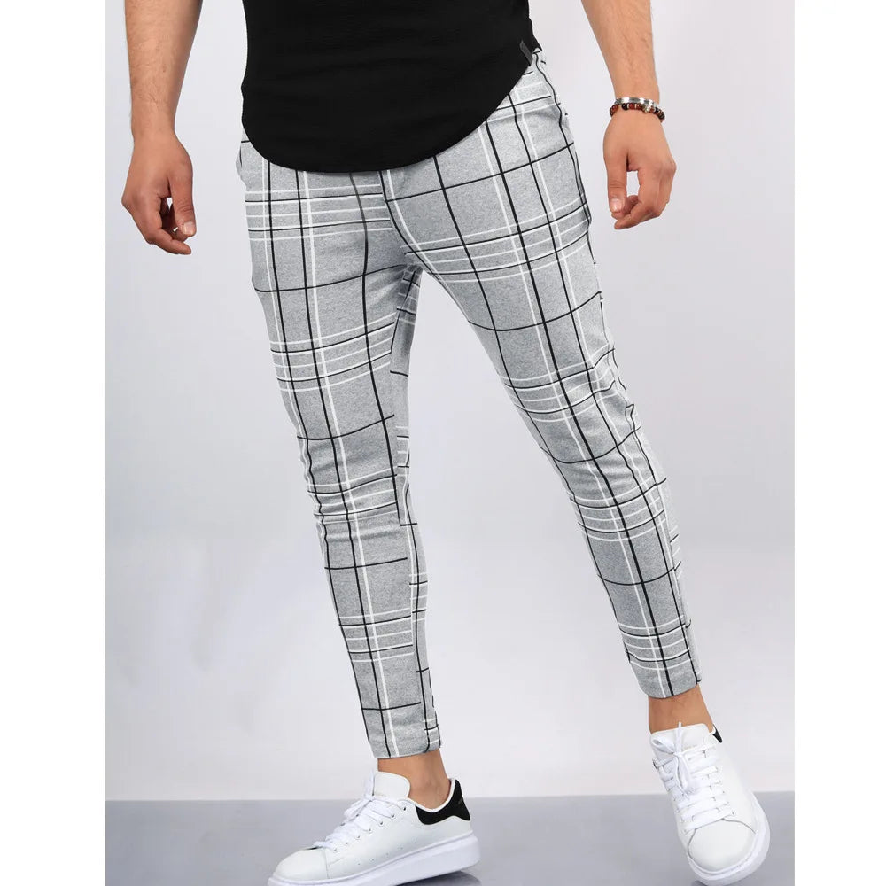 Pantalon habillé décontracté à carreaux MAEJORKEN