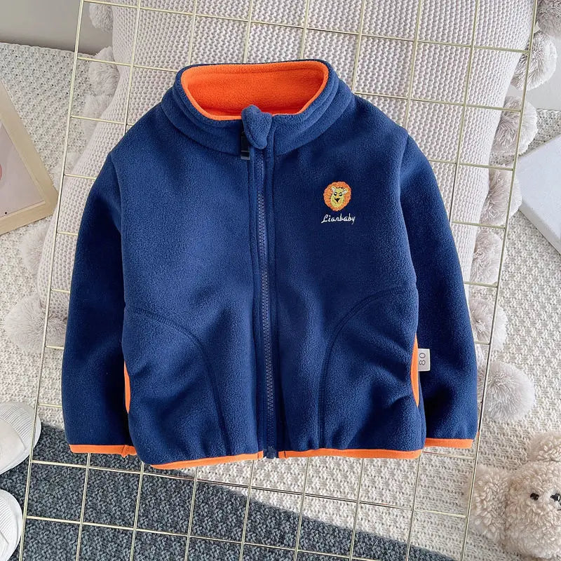 Nouveaux enfants garçons filles polaire cardigan veste hiver enfants chaud à capuche bébé manteaux casual enfant en bas âge vêtements d'extérieur MAEJORKEN