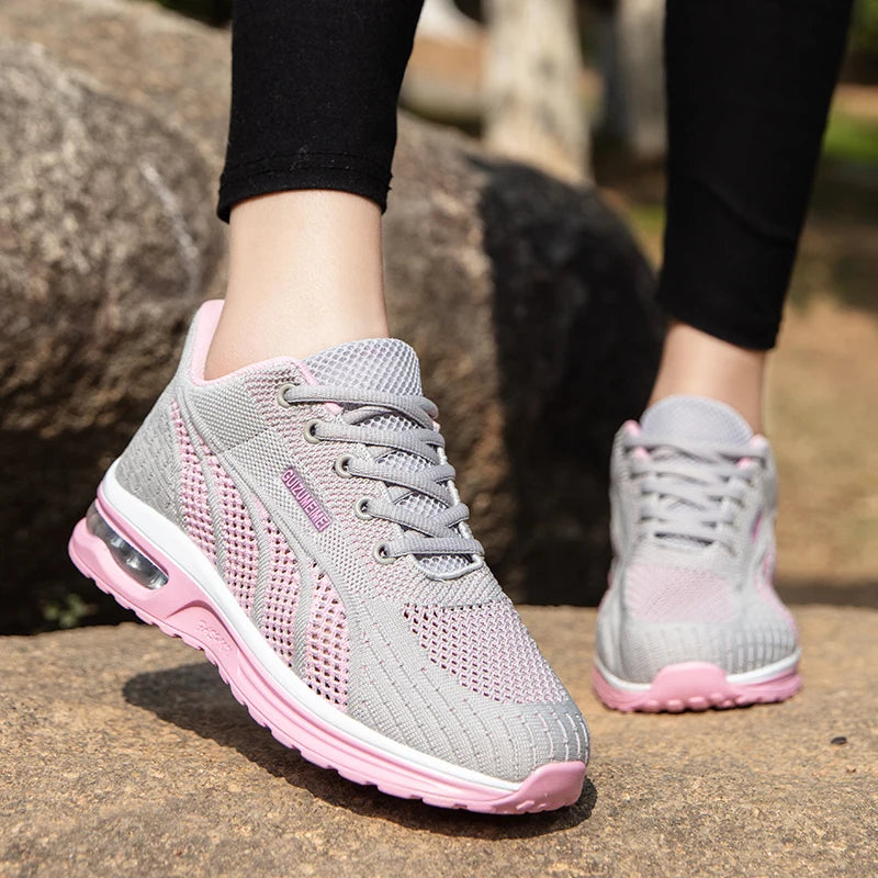 Chaussures de course en maille respirante pour femmes