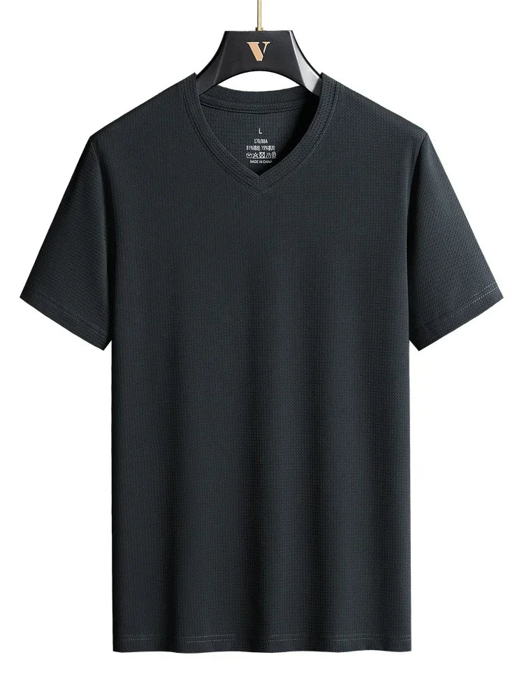T-shirt à col en V pour hommes grande taille, 7XL, 8XL, 9XL