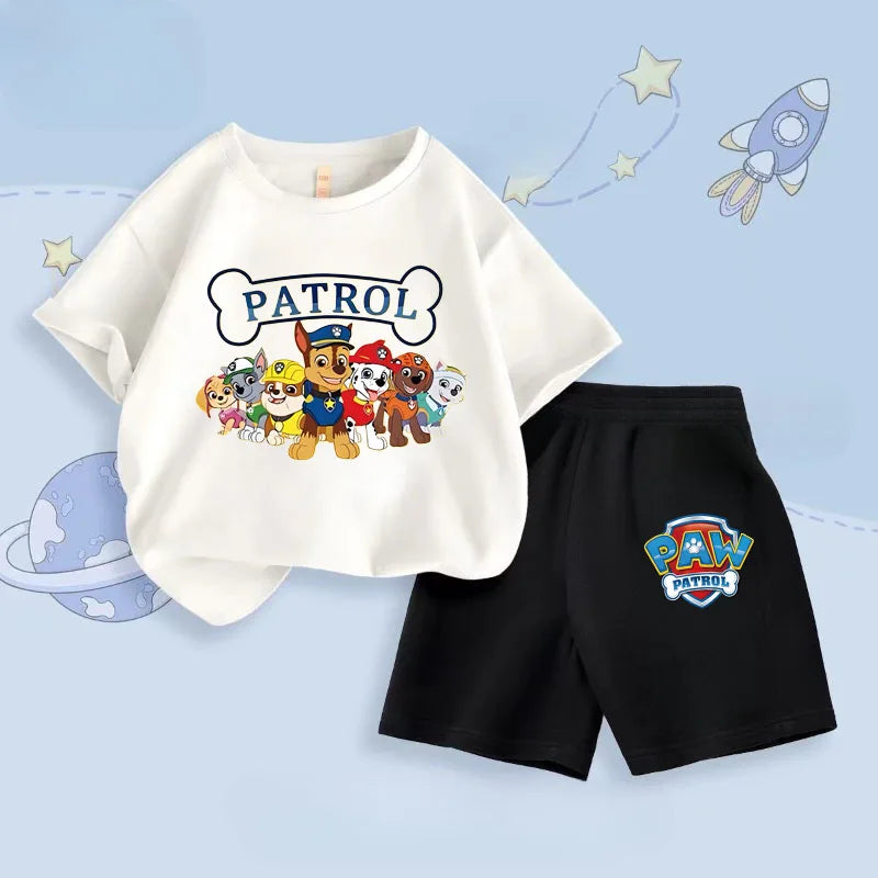 Ensemble short et tee shirt pat patrouille