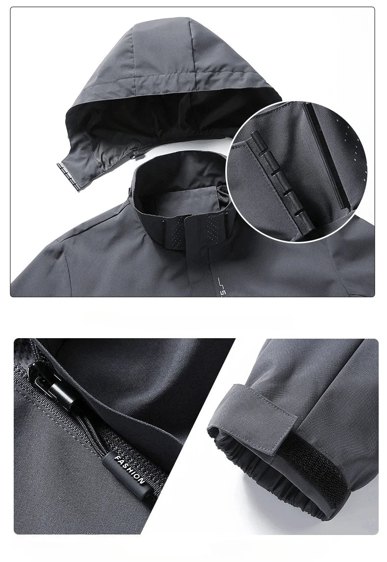 Veste de pluie imperméable légère à capuche grande taille du du 4XL au 5XL