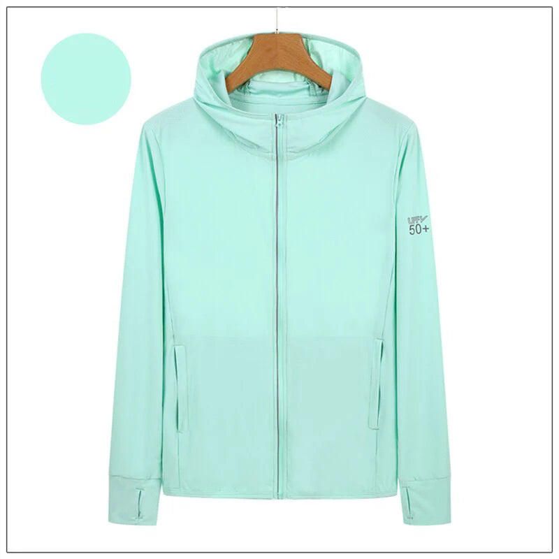 Veste de Protection solaire UPF50 + vêtements de sport, manteau en peau de soie glacée du S au 4XL