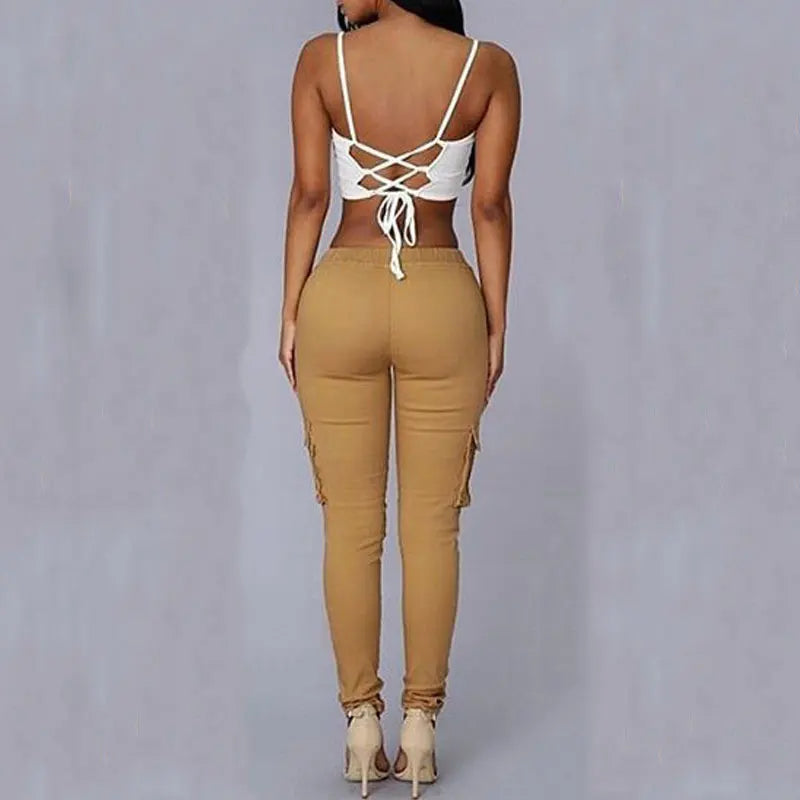 Pantalon jogging femmes taille haute