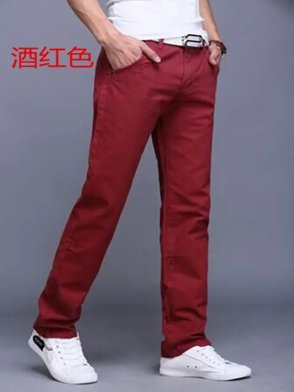 Pantalons droits élastiques classiques
