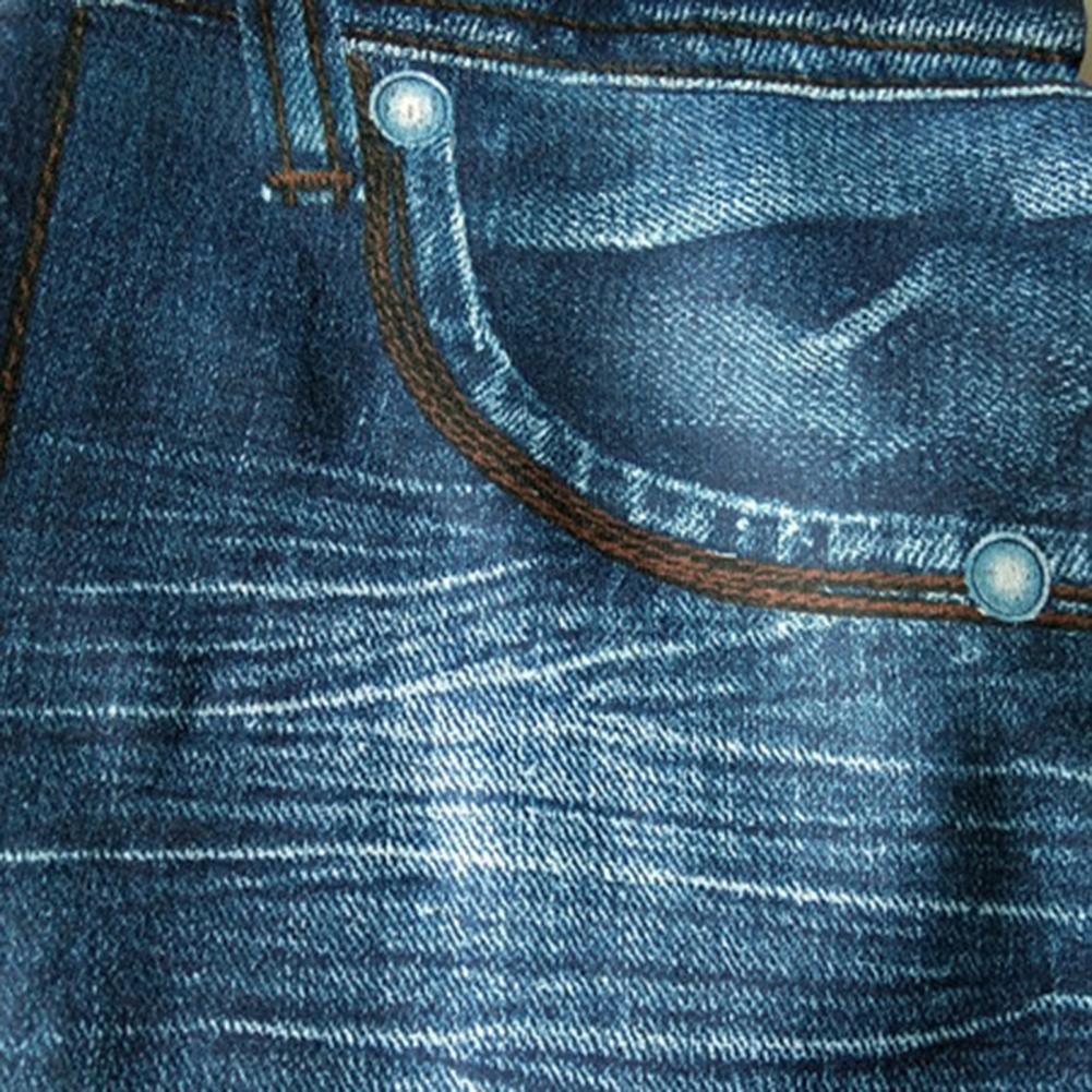 Jean en denim taille haute multi-poches