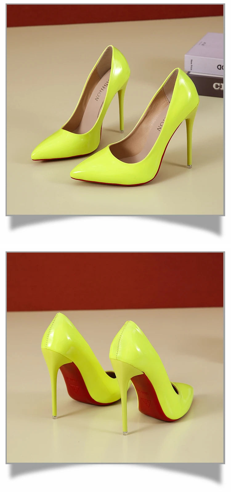 Chaussures à talons hauts cuir verni coloré
