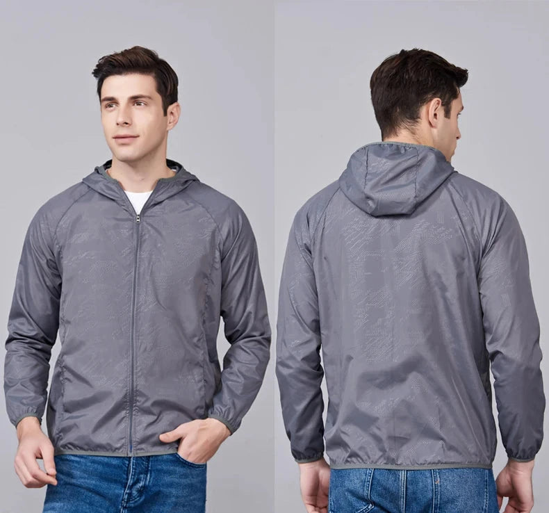 LNGXO hommes femmes vestes de randonnée imperméables Protection solaire coupe-vent Camping escalade manteau de pluie en plein air unisexe vêtements portables MAEJORKEN