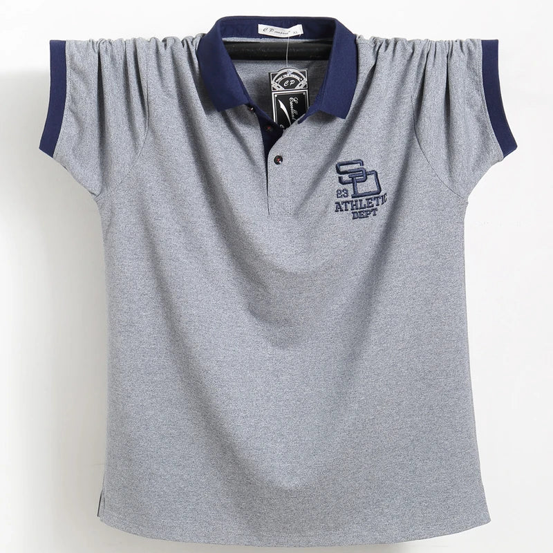 Polo unie en coton M-6XL