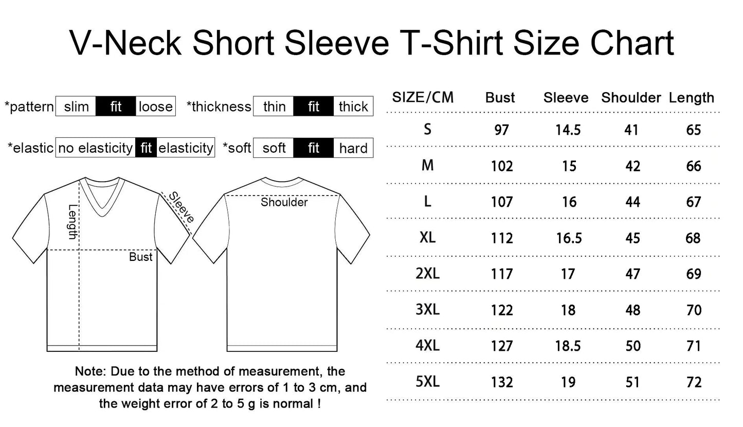 T-shirt imprimé à col en V à manches courtes MAEJORKEN