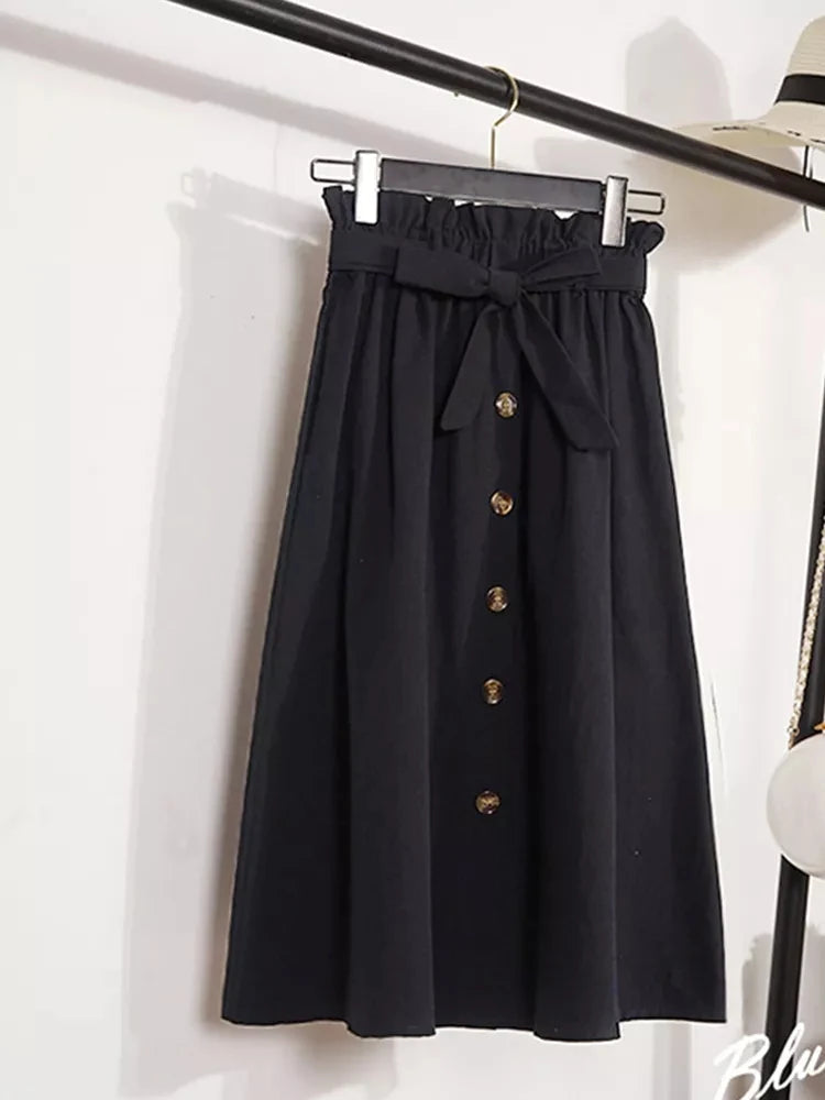Jupe longue taille haute plissé MAEJORKEN