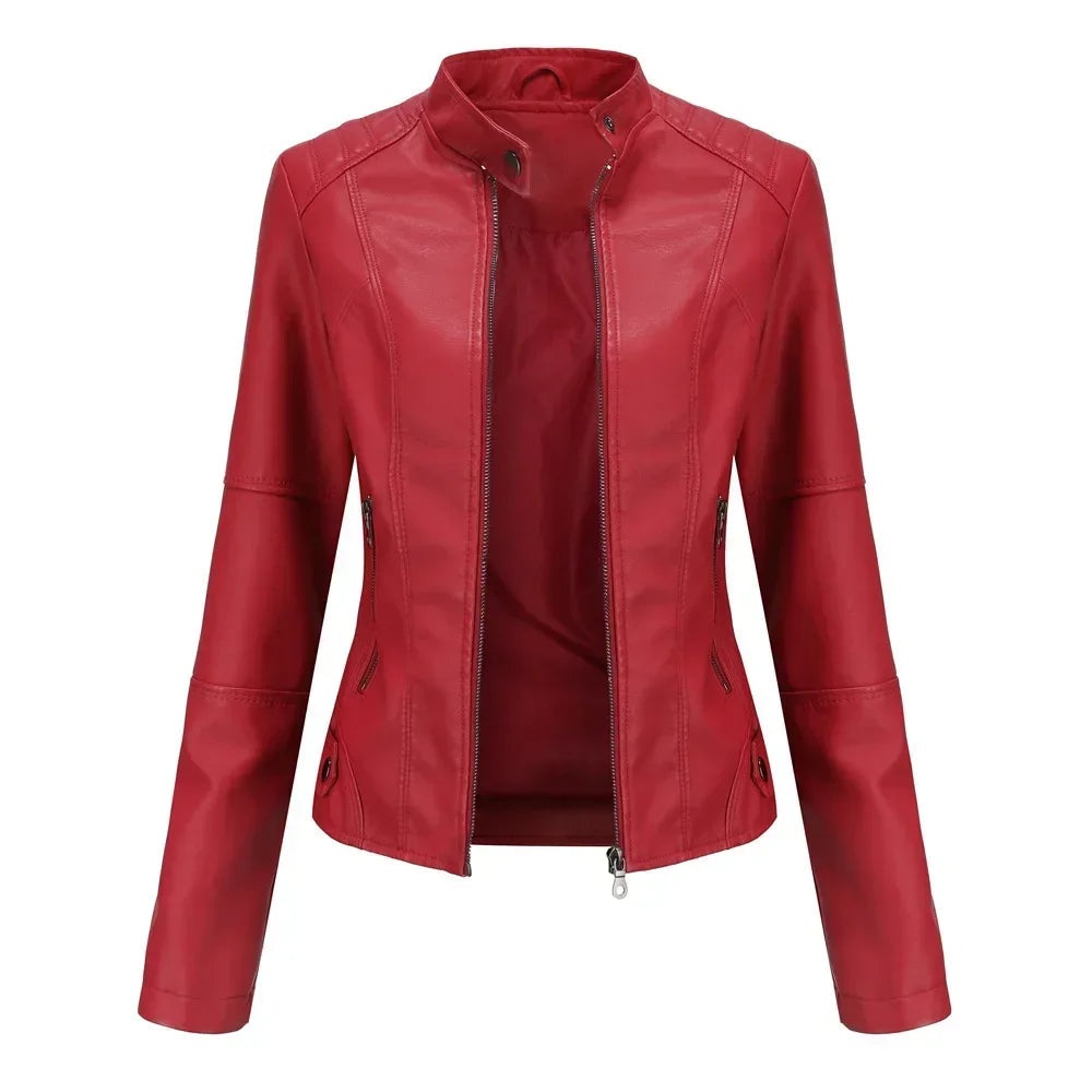 Blouson en simili cuir du XS au 4XL MAEJORKEN