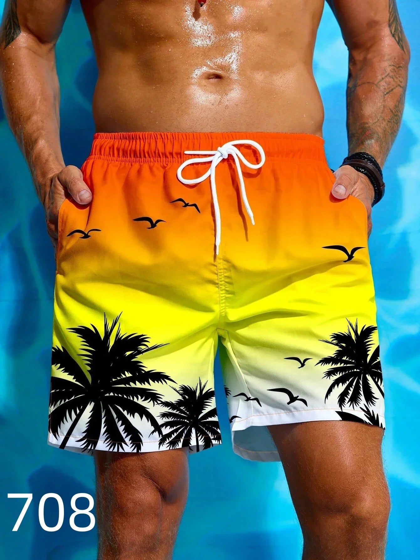 Short de plage imprimé 3D pour hommes, maillot de bain d'été, mode décontractée, maillot de bain à séchage rapide, short de planche de Surf, vêtements de plage MAEJORKEN