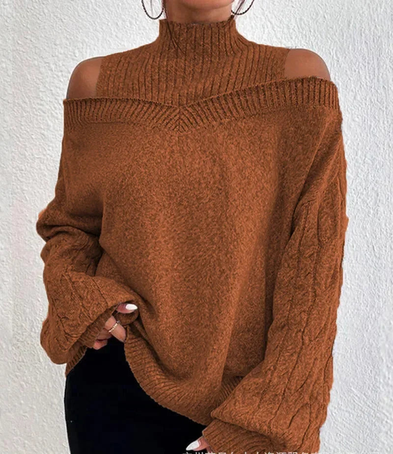 Pull semi - col roulé pour femme MAEJORKEN