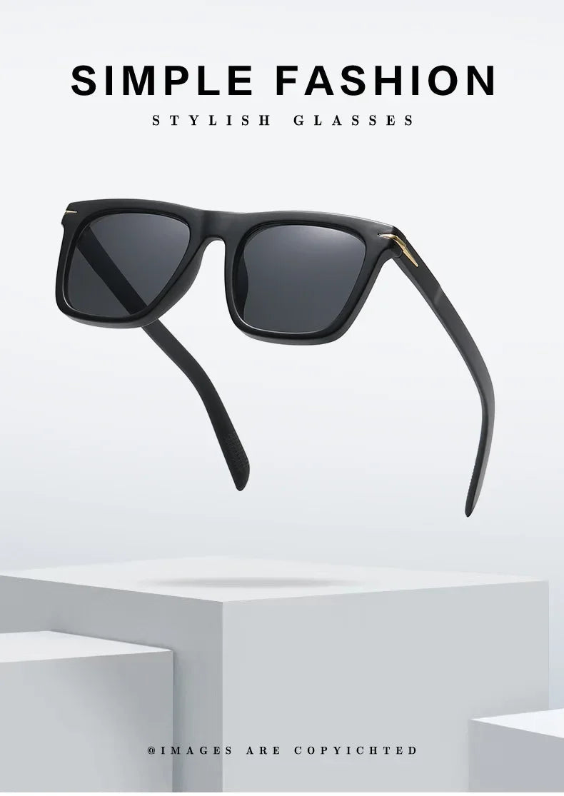 Lunettes de soleil carrées Vintage pour hommes, Anti- lumière bleue MAEJORKEN