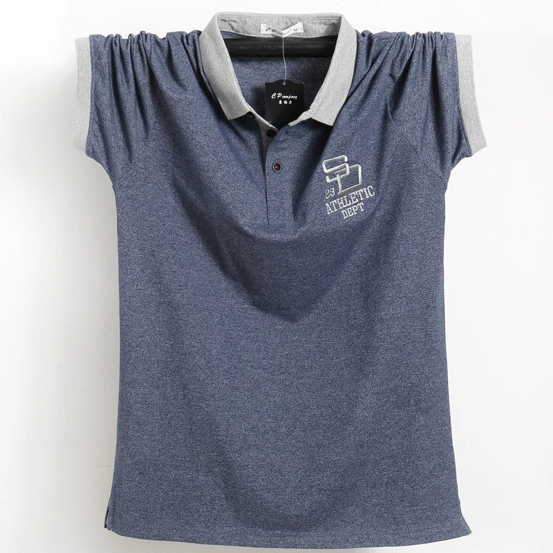 Polo unie en coton M-6XL
