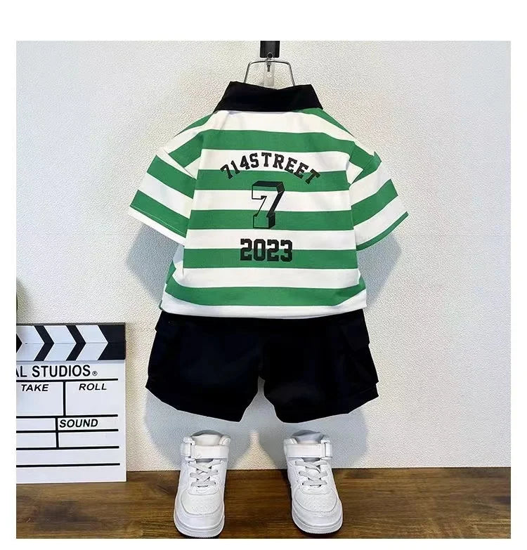 Ensemble polo manches courtes et short garçon du 2 ans au 9 ans