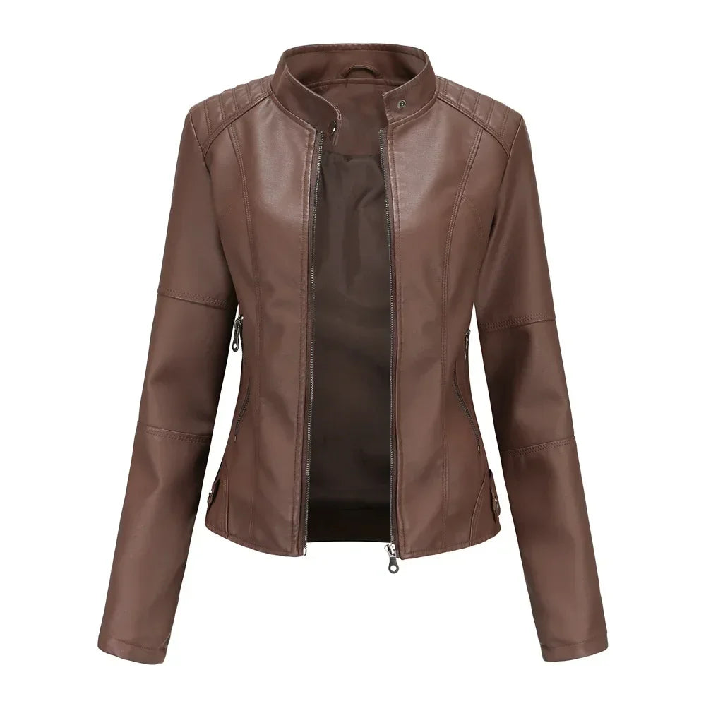 Blouson en simili cuir du XS au 4XL