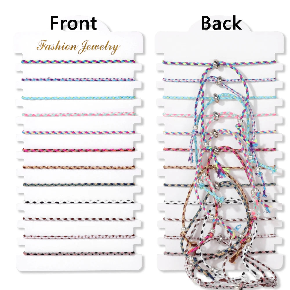 12 pièces/ensemble coloré pierre naturelle tressé Bracelet guérison cristal à la main Bracelets porte-bonheur Bracelets bijoux femmes hommes cadeaux MAEJORKEN