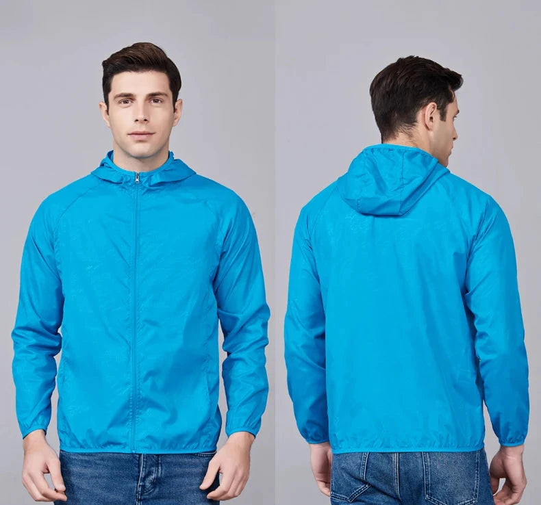 LNGXO hommes femmes vestes de randonnée imperméables Protection solaire coupe-vent Camping escalade manteau de pluie en plein air unisexe vêtements portables MAEJORKEN