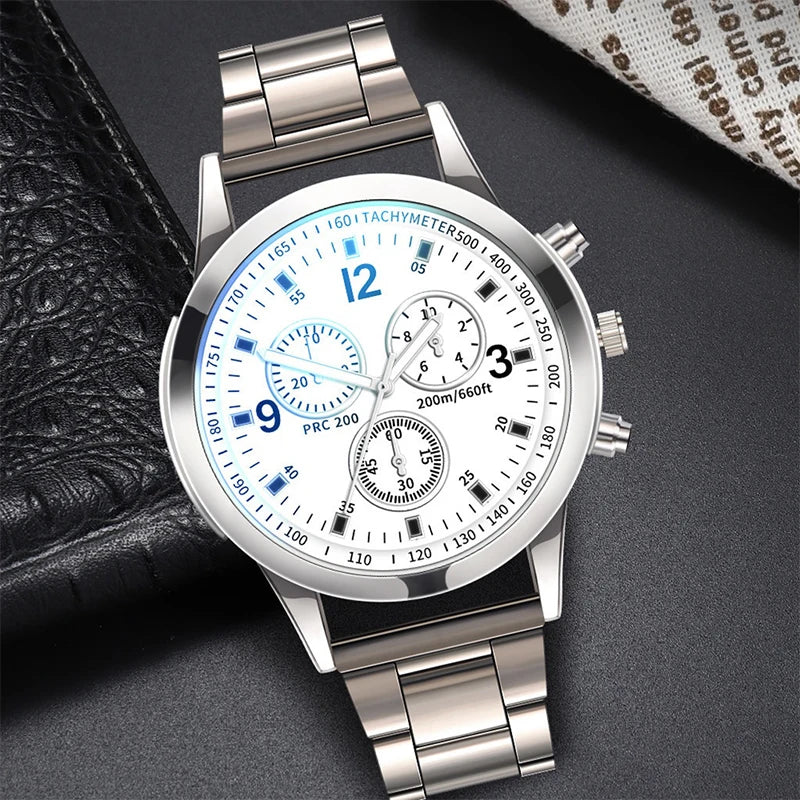 1/2 pièces montres d'affaires pour hommes montre à Quartz avec Bracelet en acier ( coffret non inclus ) MAEJORKEN