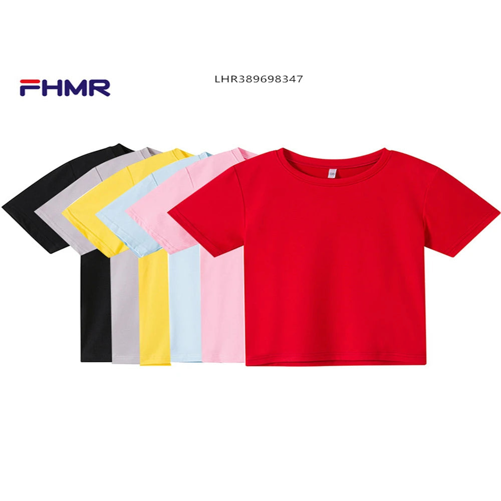 T-shirt d'été garçons/filles col rond haut à manches courtes MAEJORKEN
